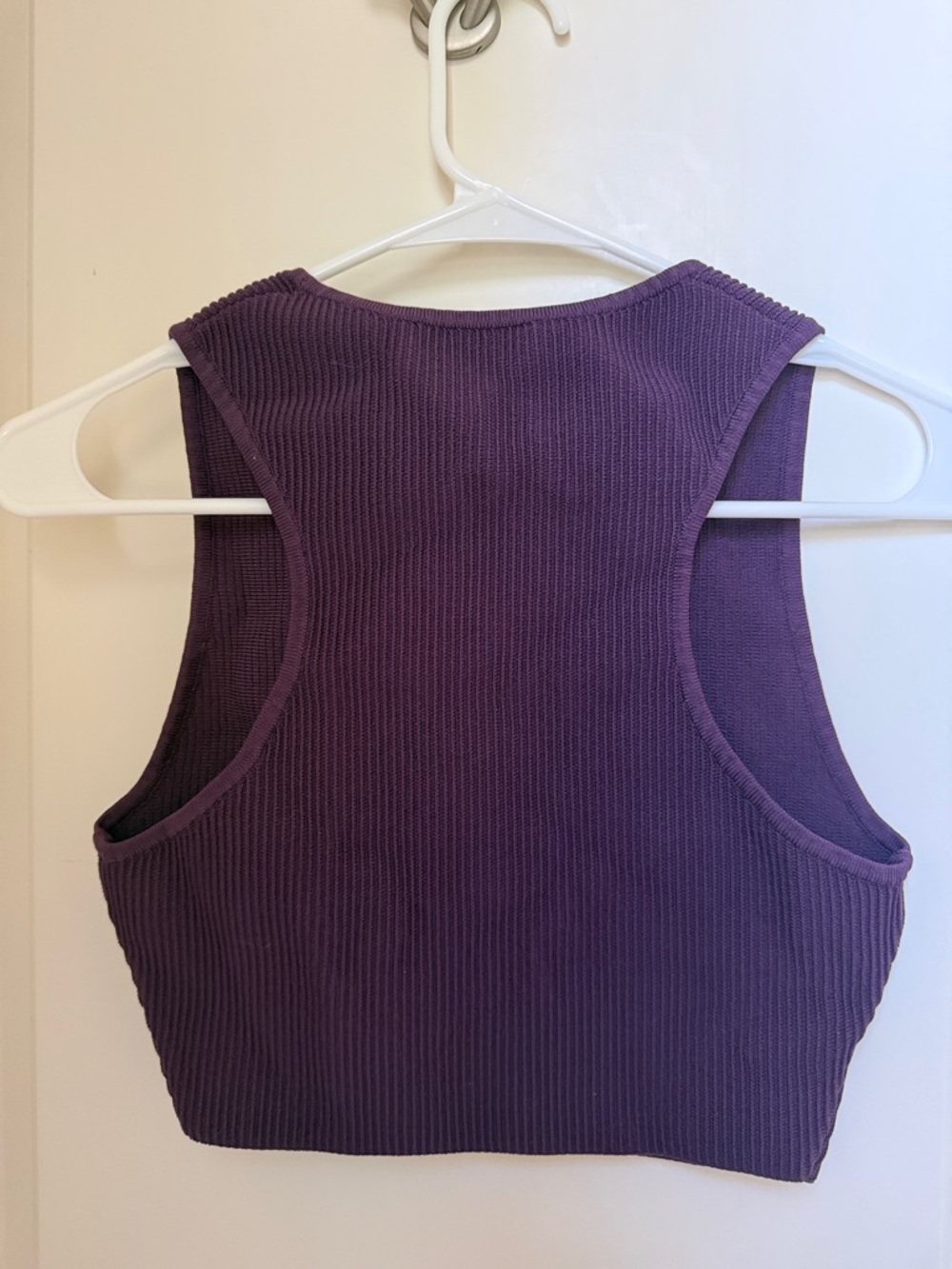 Babaton Deep Plum Ribbed Cropped Tank - Picture 3 of 3